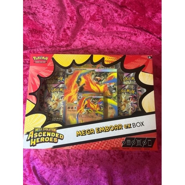 Pokemon Ascended Heroes Mega Emboar Ex Box   