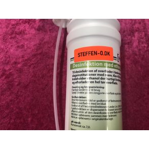 Desinfektion med Ethanol inc spray dysse.1,0Ltr