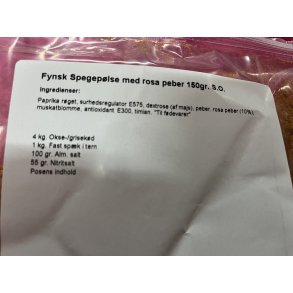 Fynsk Spegeplse med Rosa Hel Peber