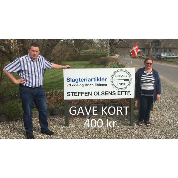 GAVEKORT 400Kr.