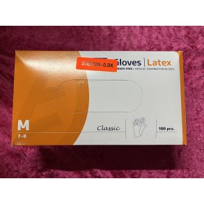 Latex Handske Pudder Fri Str.M