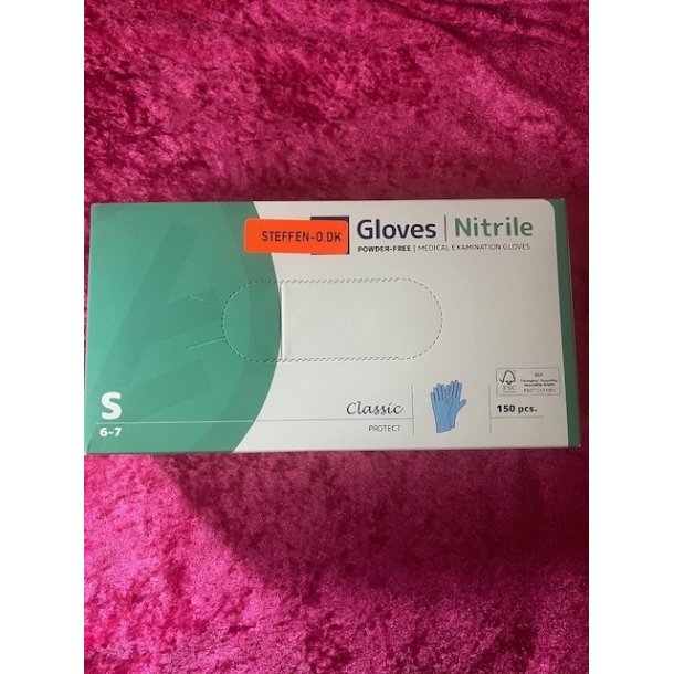 Nitril Handske Bl� Str S  200stk  