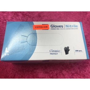 Nitril Handske Sort Str L 200stk