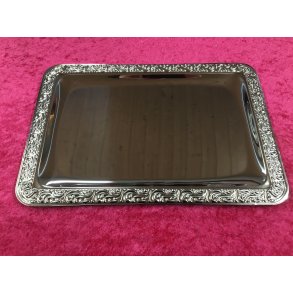 Rustfri Fad med dekoration 35*24cm