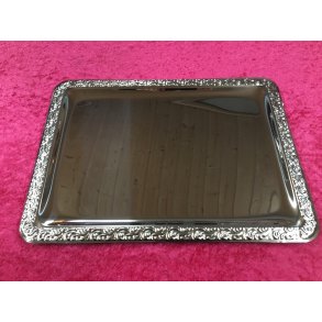 Rustfri Fad med dekoration 42*31cm