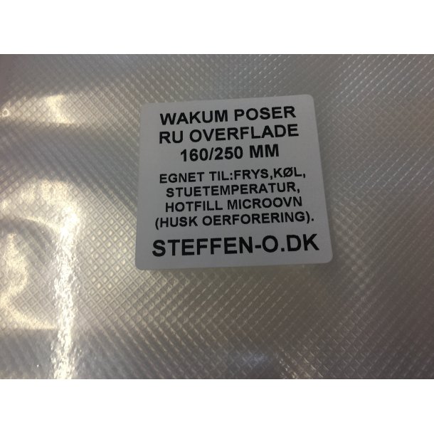 Vakuumpose 160/250 Riflede 100stk.
